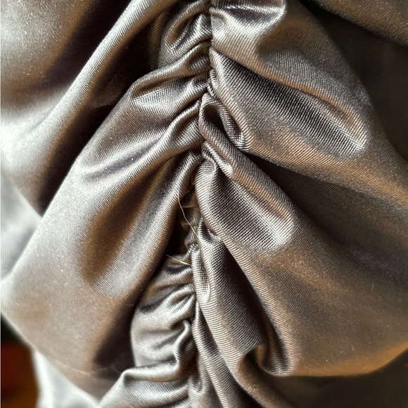 BeBe Sultry Leather-look & Mesh Cut-Out Dress, Scoop Neck Stretch Fabric (S) NWT - Picture 9 of 11